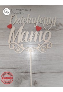 Torto dekoracija "Dziękujemy Mamo"
